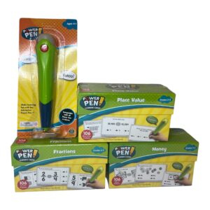 Place Value, Fractions, & Money Learning Cards and Power Pen
