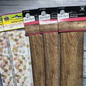 Confetti and Wood Border Set