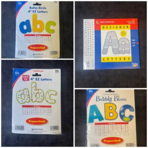4 New Sets of Decorative Letters