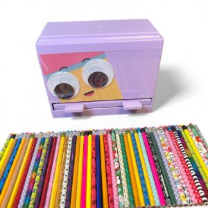 Purple Wiggly Eyes Pencil Dispenser
