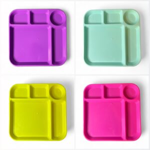 Retro Plastic 5 Compartment Lunch Trays