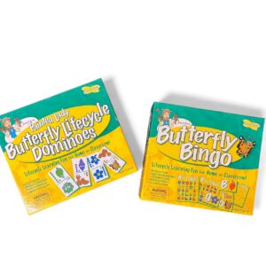 Insect Lore Butterfly Bingo and Painted Lady Butterfly Life Cycle Dominoes Games