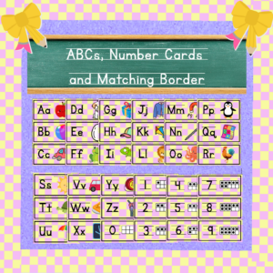 Pre-K Alphabet & Number Cards with Matching Border