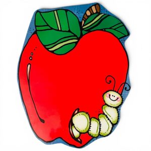 DJ Inkers Large Apple and Caterpillar Accent