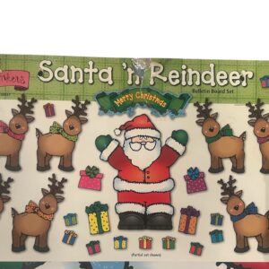 DJ Inkers - Santa 'n Reindeer Bulletin Board Set - Vintage Holiday Cheer