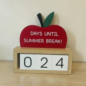 Wooden Apple Countdown to Summer Break