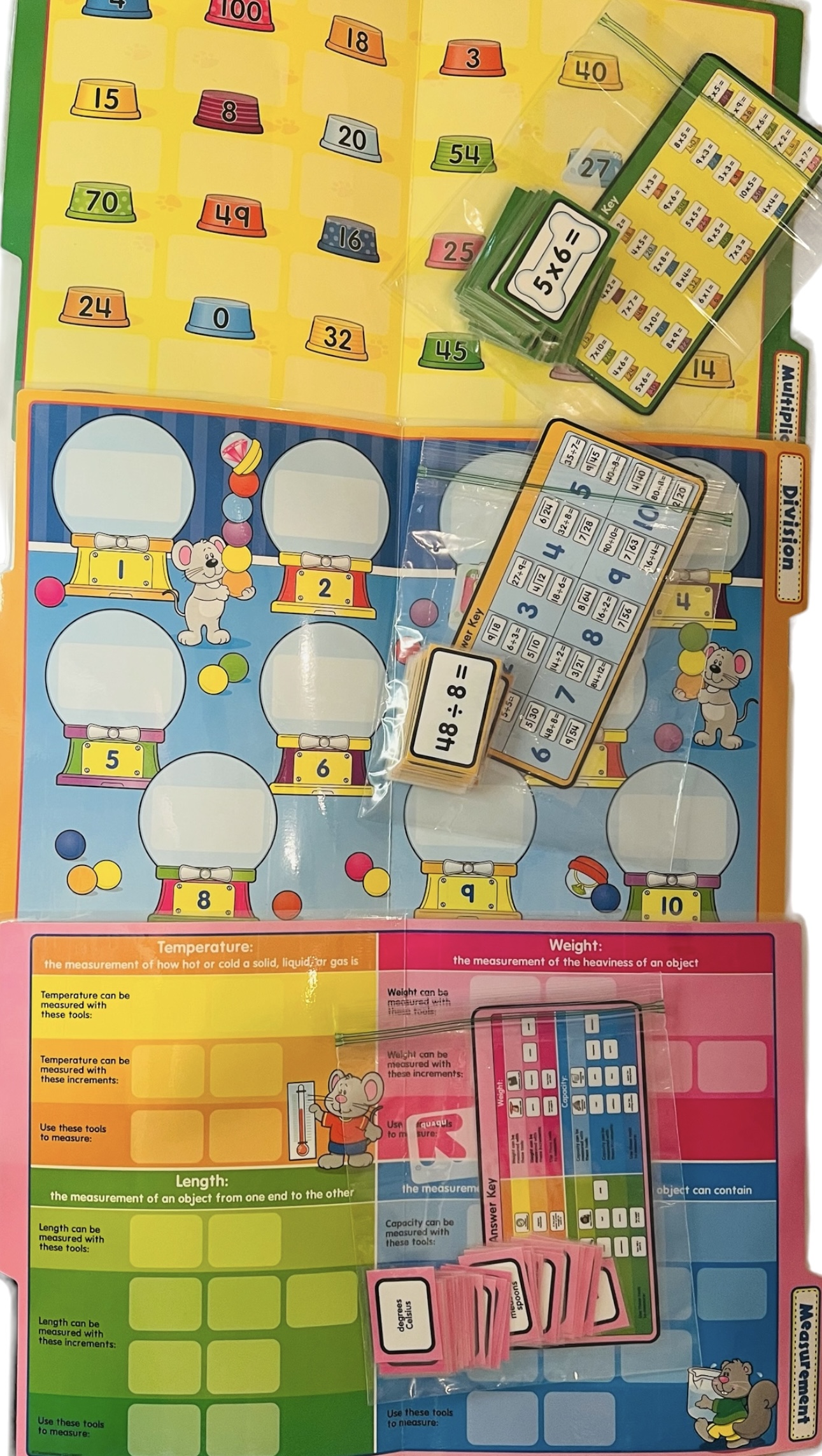3 Carson Dellosa Math File Folder Games (3rd Grade) - Image 2