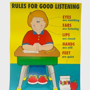 Carson Dellosa "Rules for Good Listening" Poster