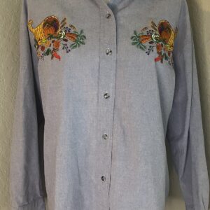 Chambray Thanksgiving Women's Shirt (Large)