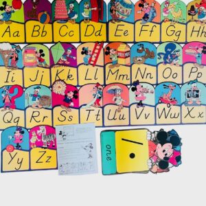 Vintage Disney Characters Alphabet and Number Cards