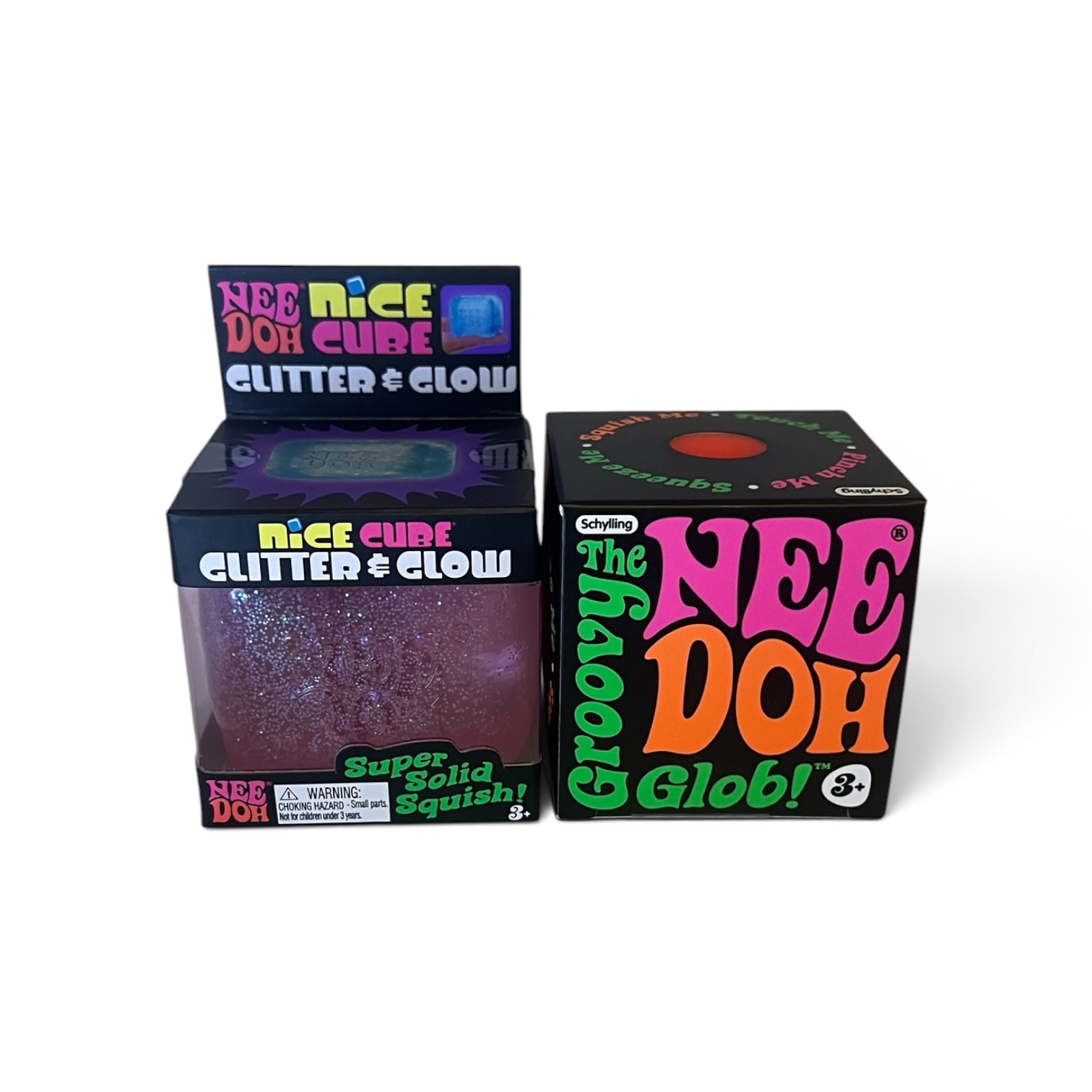 Needoh Glitter & Glow and Groovy Glob