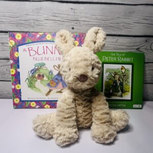 Jellycat Fuddlewuddle Beige Bunny + 2 Book Bundle - Extra Cute!