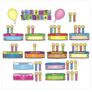 Carson Dellosa Birthday Cakes Mini Bulletin Board Set