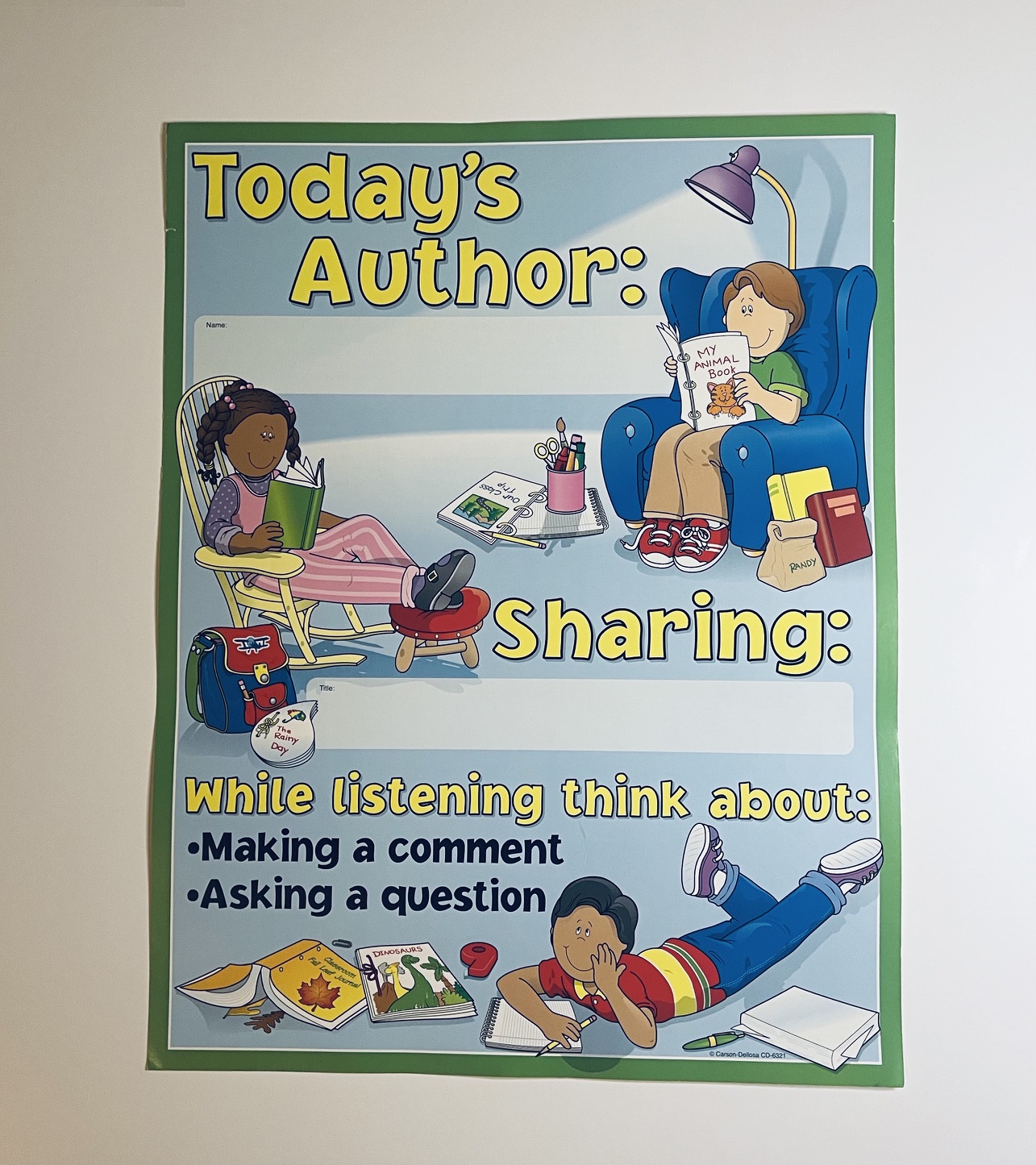 Carson Dellosa "Today's Author" Vintage Poster
