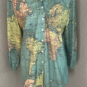 Women's World Map Blouse (Large)