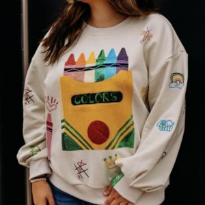 Queen of Sparkles Beige Crayon Pullover (3XL)