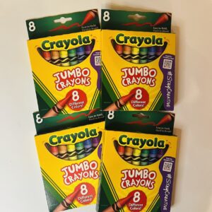 4 Packs of 8 Jumbo Crayola Crayons