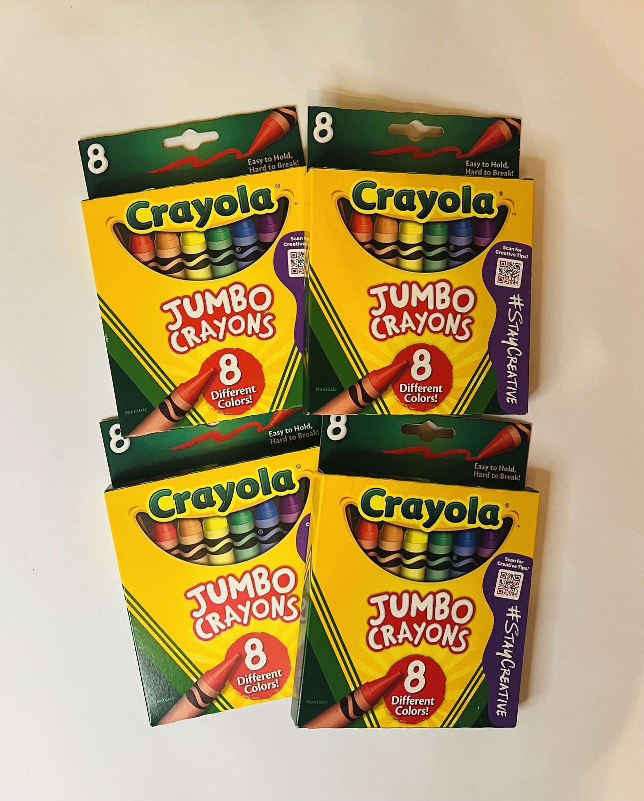 4 Packs of 8 Jumbo Crayola Crayons
